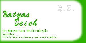matyas deich business card